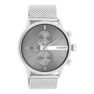 Kopen zilver Oozoo timepieces Horloge-C11100 silver (45mm)