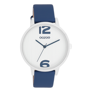Kopen donker-blauw Oozoo dames Horloge met leren band (38mm)