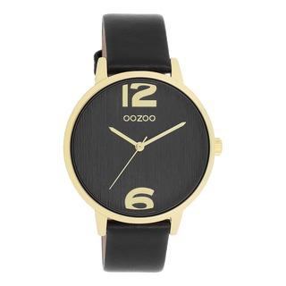 Kopen zwart Oozoo dames Horloge met leren band (38mm)