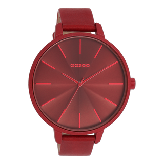 Kaufen rot Oozoo Damenuhr mit Lederarmband (48mm)
