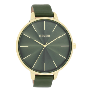 Kaufen grun Oozoo Damenuhr mit Lederarmband (48mm)