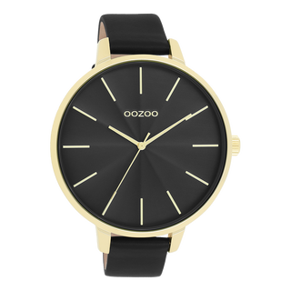 Kopen goud Oozoo dames Horloge met leren band (48mm)