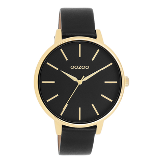 Kopen goud Oozoo dames Horloge met leren band (42mm)