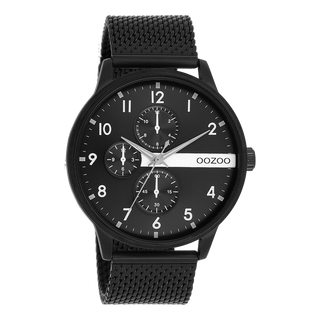 Kaufen schwarz Oozoo Damenuhr mit Lederarmband (38mm)