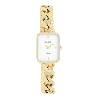 Kopen goud-wit OOZOO dames horloge met grove schakelarmband (26mm)