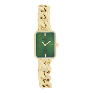 Kopen goud-groen OOZOO dames horloge met grove schakelarmband (26mm)