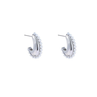 Kopen zilver Go Dutch Label Oorknoppen pearly drop