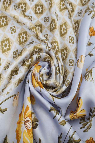 Bijoutheek Sjaal (Fashion) Gele bloemen en zonnetjes