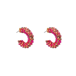 Go Dutch Label Oorknoppen twisted beads hoop