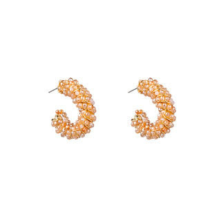 Go Dutch Label Oorknoppen twisted beads hoop
