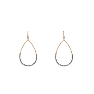 Kopen forest-green Day&Eve by Go Dutch Label Oorhangers Elegant Beads Drop