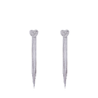 Kopen zilver Go Dutch Label Oorknoppen sparkle hartje waterfall