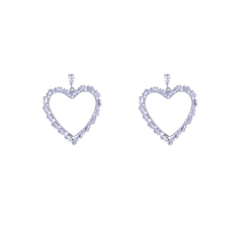 Kopen zilver Go Dutch Label Oorknoppen sparkle heart