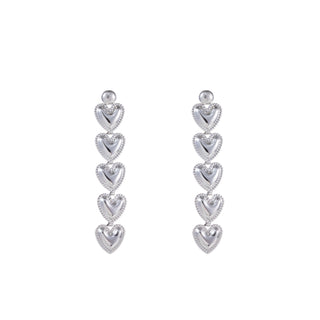 Kopen zilver Go Dutch Label Oorknoppen dangling hearts