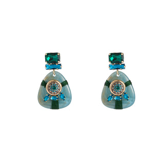 Kopen groen Go Dutch Label Oorknoppen roped dangle