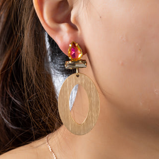 Go Dutch Label Ear studs stone oval
