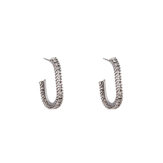 Go Dutch Label Oorknoppen roped sparkle oval