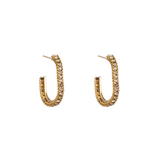 Go Dutch Label Oorknoppen roped sparkle oval