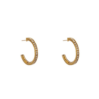 Go Dutch Label Oorringen roped sparkle rondje