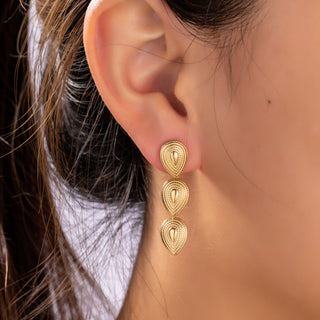 Go Dutch Label Stud Earrings upside down drops