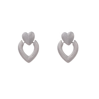 Kopen zilver Go Dutch Label Oorknoppen dangling hart