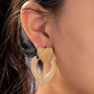 Go Dutch Label Ear studs dangling heart