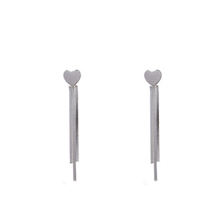 Kopen zilver Go Dutch Label Oorknoppen flat waterfall hartje