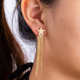 Go Dutch Label Ear studs flat waterfall heart strings
