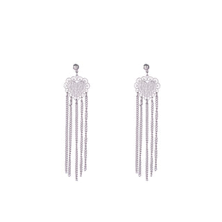 Kopen zilver Go Dutch Label Oorknoppen love fringe
