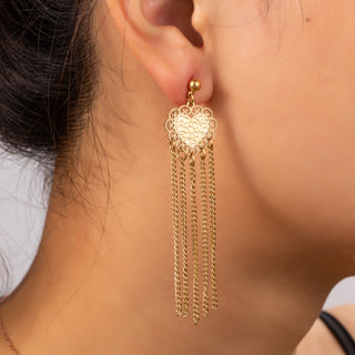Go Dutch Label Ear studs love fringe