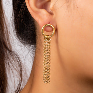 Go Dutch Label Ear studs round fringe