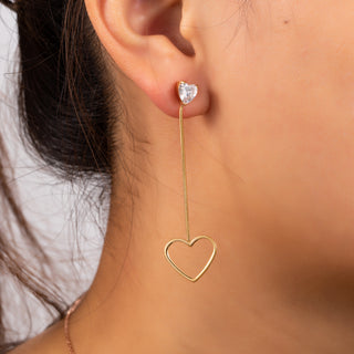 Go Dutch Label Earrings double heart drop