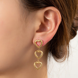 Go Dutch Label Ear Studs 3 open hearts