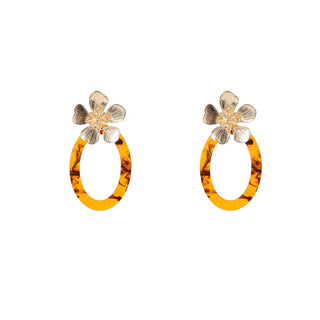 Kopen tortoise Day&Eve by Go Dutch Label Oorknoppen Bloem Open Ovaal