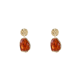 Kopen pink Day&Eve by Go Dutch Label Oorknoppen Ovaal Glas