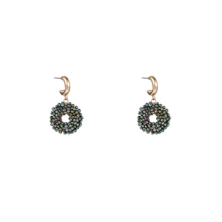Kopen forest-green Day&Eve by Go Dutch Label Oorknoppen Kralen Cirkel Dik