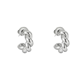 Kopen zilver Day&Eve by Go Dutch Label Oorknoppen Chunky Twist