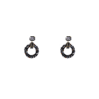 Kopen black Day&Eve by Go Dutch Label Oorknoppen Grote Steen Kralen Cirkel
