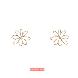 Kopen goud Day&Eve by Go Dutch Label Oorknoppen Open Bloem