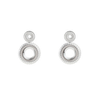 Kopen zilver Day&Eve by Go Dutch Label Oorknoppen 2 Cirkels Geribbeld