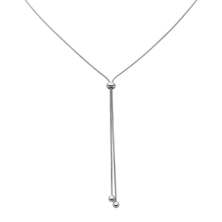 Koop silver iXXXi necklace Square chain pearl (LENGTH 45CM)