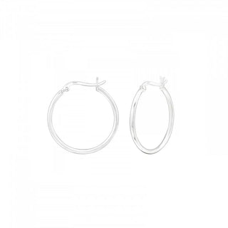Kopen zilver Bijoutheek Plain hoop Oorringen (8-10mm)