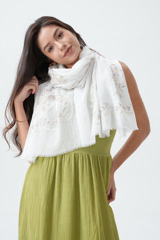 Bijoutheek Sjaal (Fashion) Wit kant