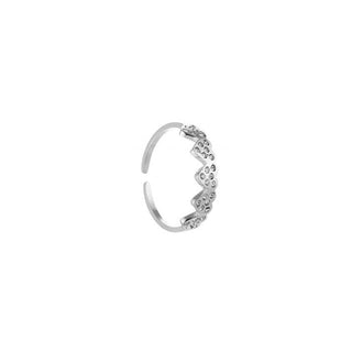 Kaufen silber Michelle Bijoux Ring Herzen Steine Einheitsgröße
