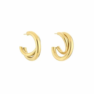 Bijoutheek Oorknoppen 2 hoops (4mm) gedraaid