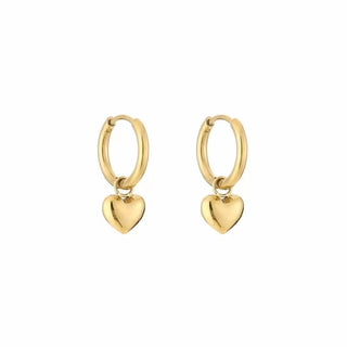 Kopen goud Michelle Bijoux Oorhangers tiny heart