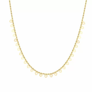 Michelle Bijoux Necklace Twisted Open Hearts