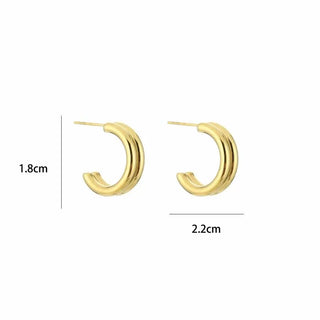 Michelle Bijoux Double Hoop Ear Studs