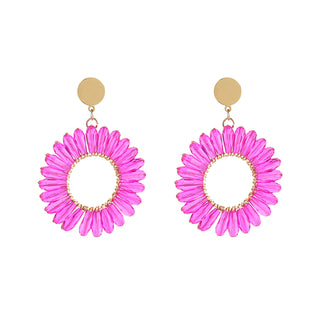 Koop fuchsia Bijoutheek Ear Studs Sun Beads