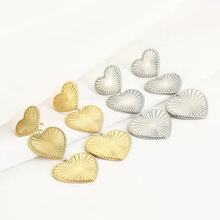 Bijoutheek Ear Studs Sunny hearts